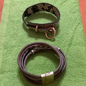 Stylish Black and Gray Women's Bracelet Set